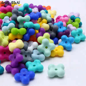 50pcs Silicone Teething Beads for Chewing Necklace Baby