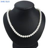 Shell Pearl Necklace Choker Stainless Steel