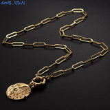 Zircon Lightning/Moon Star Pendant Necklace for Women