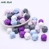 Silicone Beads Hexagon Nursing Beads BPA Baby Infants Chewable Teething Jewelry