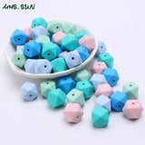 Silicone Beads Hexagon Nursing Beads BPA Baby Infants Chewable Teething Jewelry