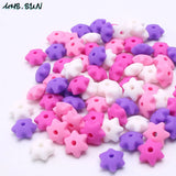 50PCS Mini Star Silicone Teething Beads for Baby Jewelry