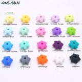 50PCS Mini Star Silicone Teething Beads for Baby Jewelry
