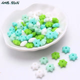 50PCS Mini Star Silicone Teething Beads for Baby Jewelry
