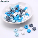 50PCS Mini Star Silicone Teething Beads for Baby Jewelry
