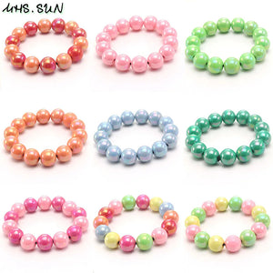 Colorful Beaded Bracelets for Girls 3PCS