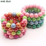 Colorful Beaded Bracelets for Girls 3PCS