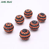 Halloween Black/Orange Strip Resin Beads 18/20/22mm 50pcs