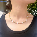 Stainless Steel Heart/Star/Moon Shell Collar Chain Charm Jewelry