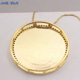 Women CZ Necklace Bible Verse Pendant Choker Religion Baptism