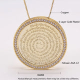 Women CZ Necklace Bible Verse Pendant Choker Religion Baptism