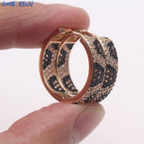 Leopard Copper Character Hoop Earrings - Party Gift
