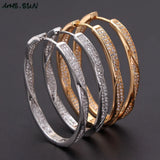 CZ Hoop Earrings Big Circle Crystal Ear Jewelry Drop