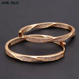 CZ Hoop Earrings Big Circle Crystal Ear Jewelry Drop