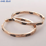 Leopard Hoop Earrings with CZ Crystal Ear Jewelry