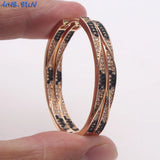 Leopard Hoop Earrings with CZ Crystal Ear Jewelry
