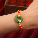 European Fine Woman Bride Mother Party Wedding Gift Peace Buckle Bracelet