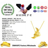 European Woman Party Birthday Wedding Gift 18KT Heart Angel Pendant Necklace