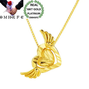 European Woman Party Birthday Wedding Gift 18KT Heart Angel Pendant Necklace