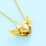 European Woman Party Birthday Wedding Gift 18KT Heart Angel Pendant Necklace