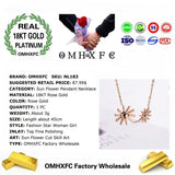 European Woman 18KT Rose Gold Sun Flower Pendant Necklace