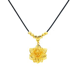 Vintage Flower Real 18KT Pendant Necklace NL110