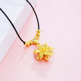 Vintage Flower Real 18KT Pendant Necklace NL110