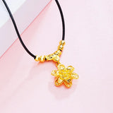 Vintage Flower Real 18KT Pendant Necklace NL110
