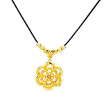 Vintage Flower Real 18KT Pendant Necklace NL110