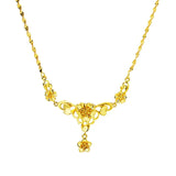 Vintage Flower 24KT Pendant Necklace NL175
