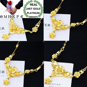 Vintage Flower 24KT Pendant Necklace NL175