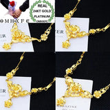 Vintage Flower 24KT Pendant Necklace NL175