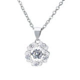 European Woman Wedding Gift Flower Butterfly Zircon Pendant Necklace