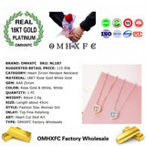 European Woman Wedding Gift Zircon Heart Rose Pendant Necklace