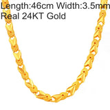 European Female Wedding Gift 24KT Chain Necklace NL77