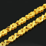 MHXFC 24KT Heart Chain Necklace NL76