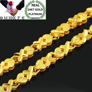 MHXFC 24KT Heart Chain Necklace NL76