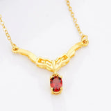 European Woman Wedding Zircon Pendant Necklace