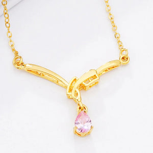 European Woman Wedding Gift Zircon Pendant Necklace NL180