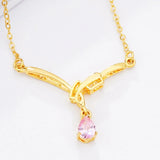 European Woman Wedding Gift Zircon Pendant Necklace NL180