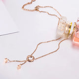 European Woman Party Wedding Gift Tassel Zircon Pendant Necklace