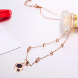 European Woman Party Wedding Gift Tassel Zircon Pendant Necklace