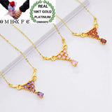 Bohemia Zircon Pink Pendant Necklace NL137
