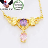 18KT Pendant Necklace NL152 Zircon Heart Water Drop