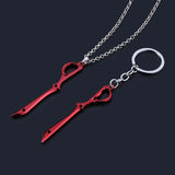 KILL la KILL Key Chains Matoi Ryuko Mini Metal Red Scissor Blade Weapon Pendants