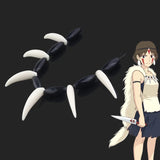 Anime Princess Mononoke Wolf Claw Choker Necklace Set