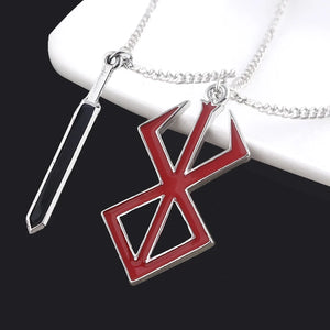Berserk Logo Pendant Necklace Sword Choker