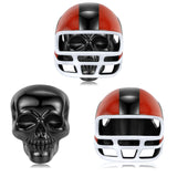 925 Silver Halloween Charms for DIY Bracelet & Bangle Bead Skull Helmet Combo