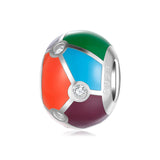 Sterling Silver Rainbow Beads for DIY Bracelet, Pendant Charms