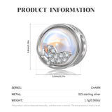 925 Silver Pearl Zircon Mermaid Tail Charms for Bracelet